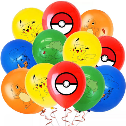 3/2/1Pack pokemon Latex Balloons Birthday Party Supplies Cartoon Pikachu Balloon Baby Shower Kids Favor For Party Decorations