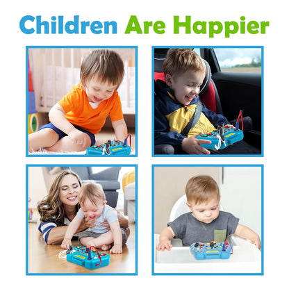 1pcs Montessori Busy Board Toys for Toddlers Gifts for 3 Year Old Baby Boys Girls Educational Learning Toys Travel Comfort Toys