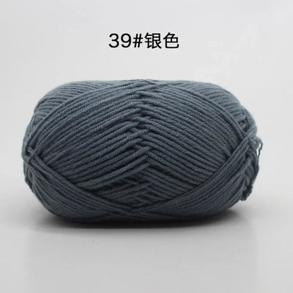 Likeecords 4-Strand  Milk Cotton Knitting Wool Yarn 60g/roll Soft Baby Yarn For Crochet Craft Sweater Hat Dolls