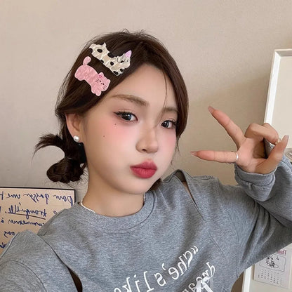 Cartoon Cute Puppy Headwear kitty Hair Clip Acrylic Christmas Hairpins Sweet Animal Bangs Clip For Girls Hair Accessories