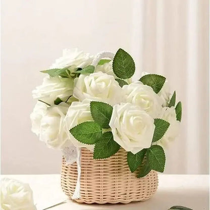 25pcs Artificial Flowers, Fake Flowers Roses W/stem For DIY Wedding Bouquets Centerpieces Arrangements Party Home Decorations