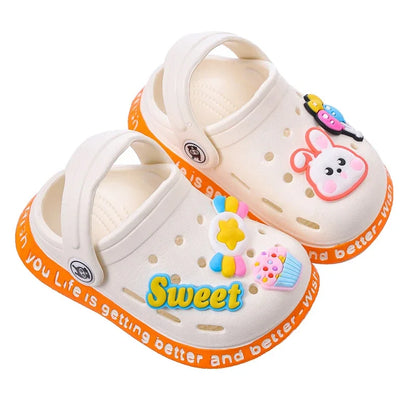 Summer Children Garden Slippers Shoes Boys&Girls Beach Sandal Kids Lightweight Breathable Cute Cartoon Slip Baby Slippers