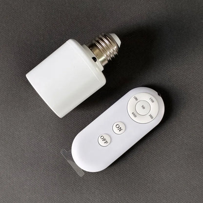 E27 60W Wireless Remote Control Smart Timer Switch Lamp Holder 110V 220V House Multi Light Switch Baby Room Bedroom Timer Switch