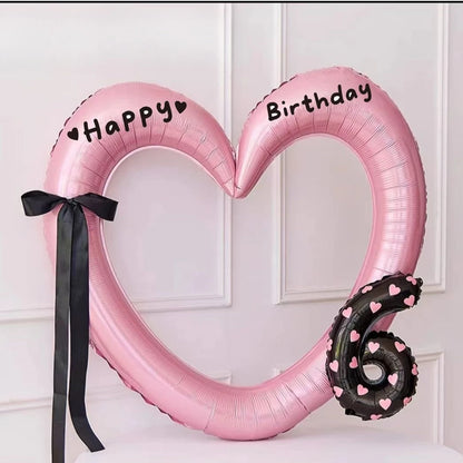 Hollow Out Love Heart Balloon Birthday Party Decoration Cute Love Ballons Baby Shower Wedding Party Gifts Party Balloon Ornament