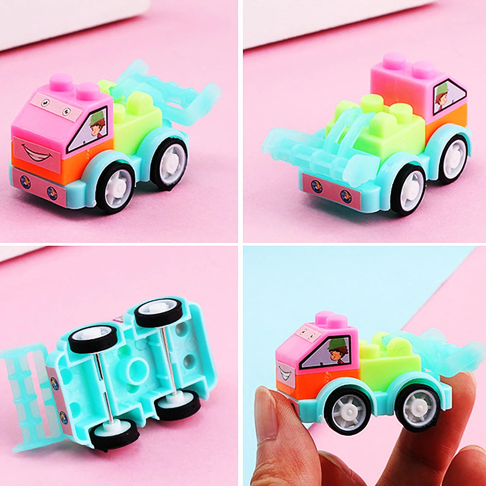 24Pcs DIY Puzzle Building Block Cars Toys Construction Vehicle Kids Baby Shower Birthday Party Gifts Pinata Party Favors Bag