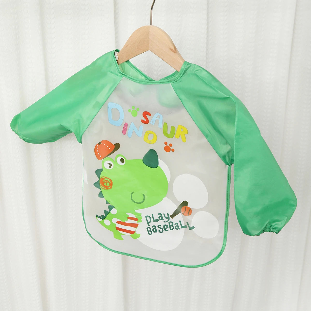 Waterproof EVA Full Sleeve Baby Bibs Children Apron Long Sleeve Feeding Smock Kids Eating Breastplate Infant Scarf Clothing
