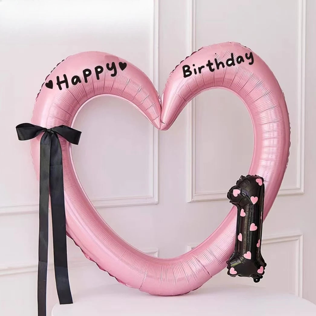 Hollow Out Love Heart Balloon Birthday Party Decoration Cute Love Ballons Baby Shower Wedding Party Gifts Party Balloon Ornament