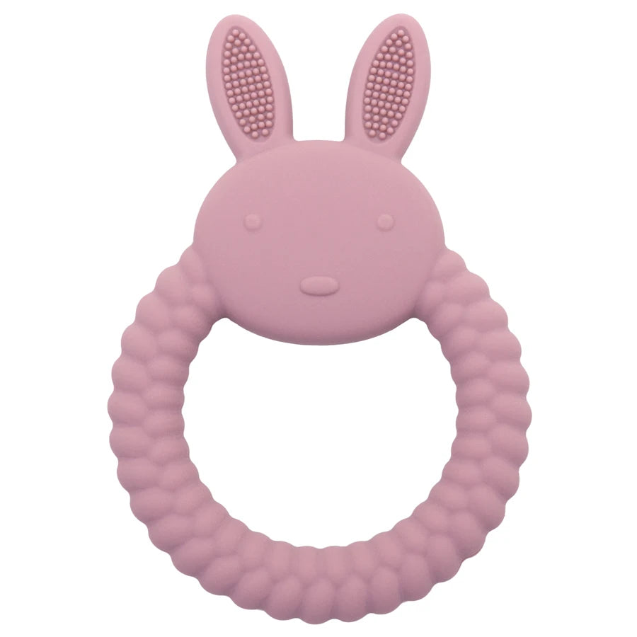 1Pcs Baby Teether Silicone Toy BPA Free Cartoon Rabbit Nursing Teething Gifts Baby Health Molar Chewing Newborn Accessories Toy
