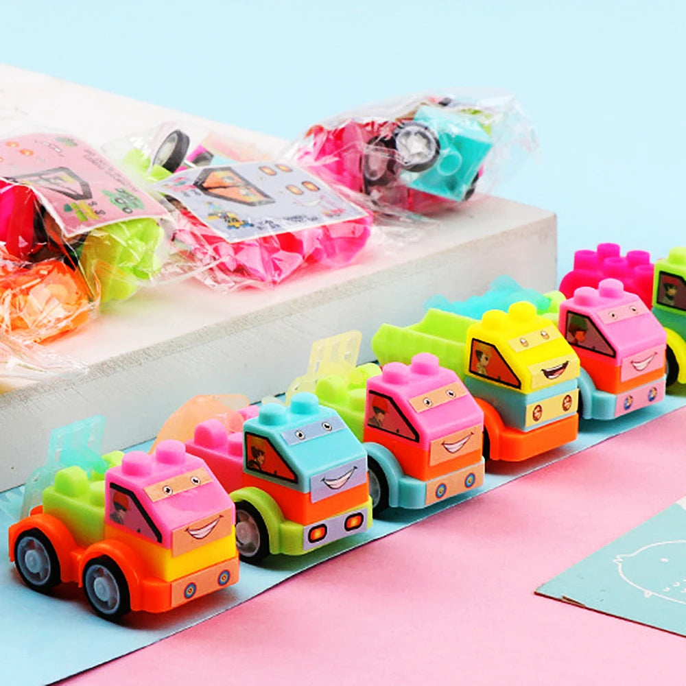 24Pcs DIY Puzzle Building Block Cars Toys Construction Vehicle Kids Baby Shower Birthday Party Gifts Pinata Party Favors Bag