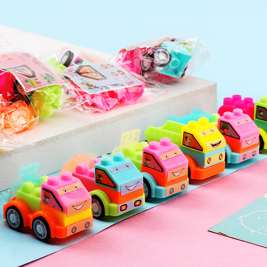 24Pcs DIY Puzzle Building Block Cars Toys Construction Vehicle Kids Baby Shower Birthday Party Gifts Pinata Party Favors Bag