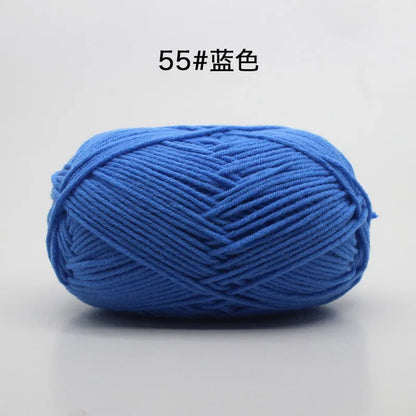 Likeecords 4-Strand  Milk Cotton Knitting Wool Yarn 60g/roll Soft Baby Yarn For Crochet Craft Sweater Hat Dolls