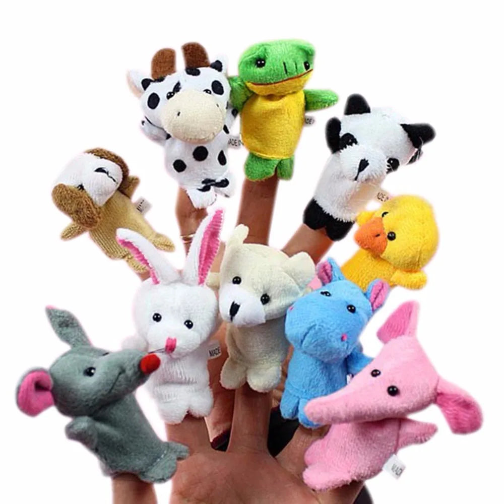 1/5/10 Pcs Cartoon Hand Doll Finger Puppet Baby Children Story Early Education Soothing Doll Plush Toy