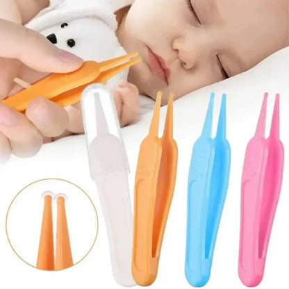 Tweezers Cleaning Forceps Baby Plastic Tweezers Nose Cleaner Tool Toddler Nasal Cavity Care Supplies Baby Essentials Kids Safety