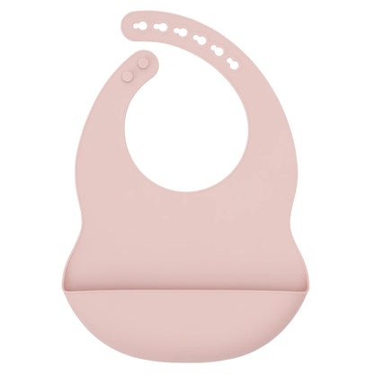 Color Kids 1PCS Silicone Baby Bib Adjustable Waterproof Feeding Bib BPA Free Soft Drool Bib Newborn Essentials Saliva Towel