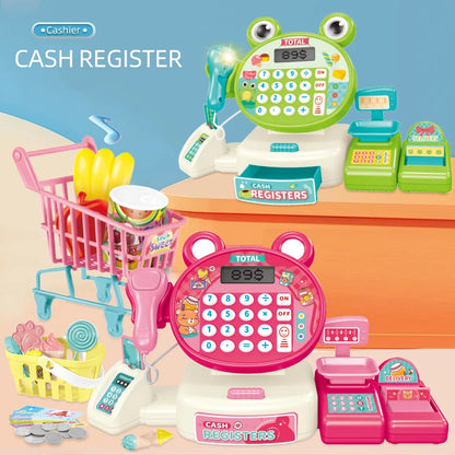 Kids Cash Register Playset with Shopping Cart and Accessories