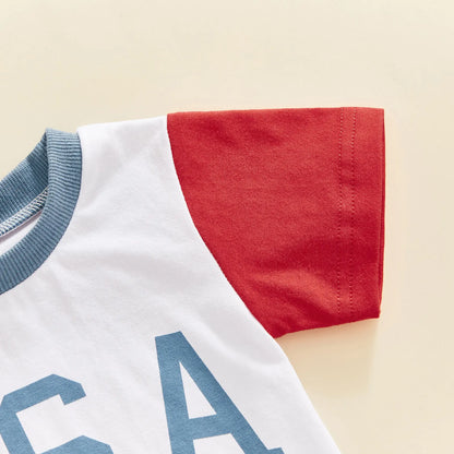 Short Sleeve USA Printed Shirt