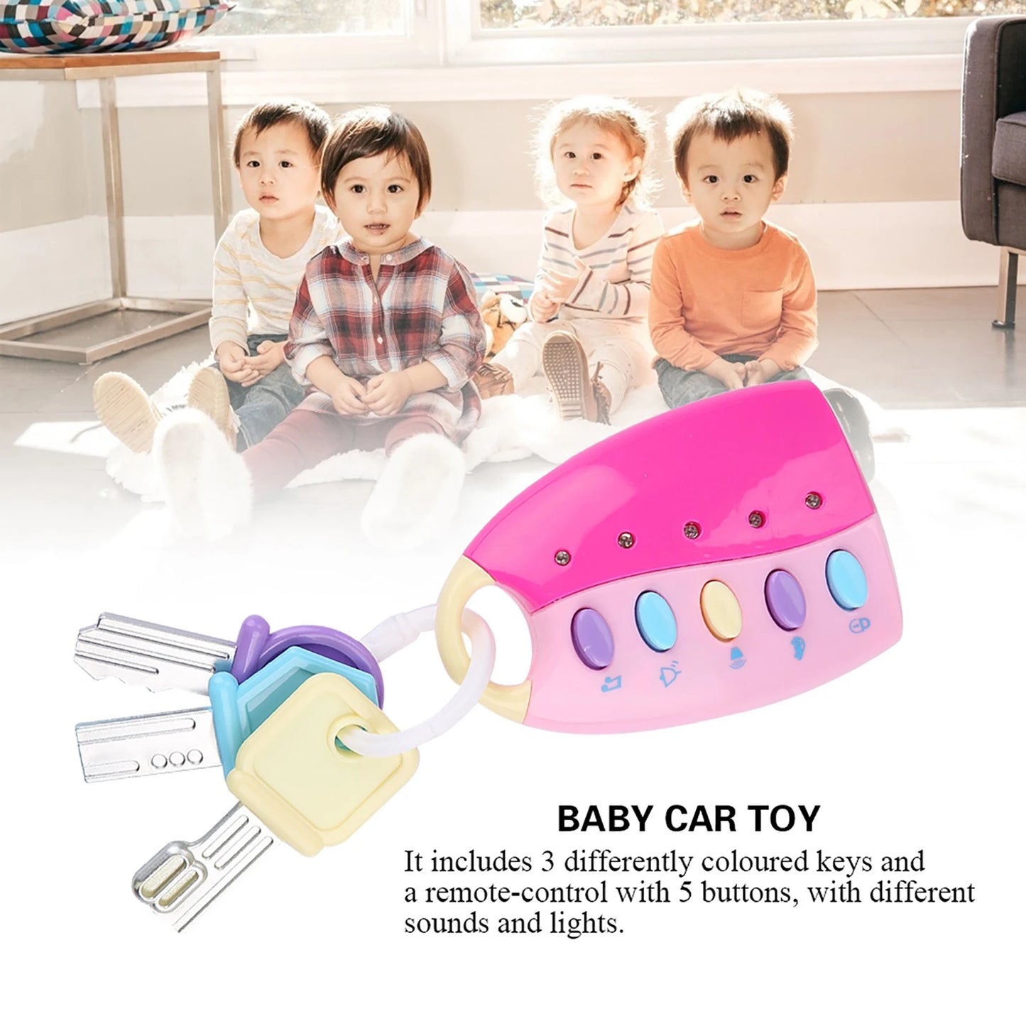 ZK30 Baby Toy Smart Key Remote Car Control Musical Pretend Play for Kids Education Toys