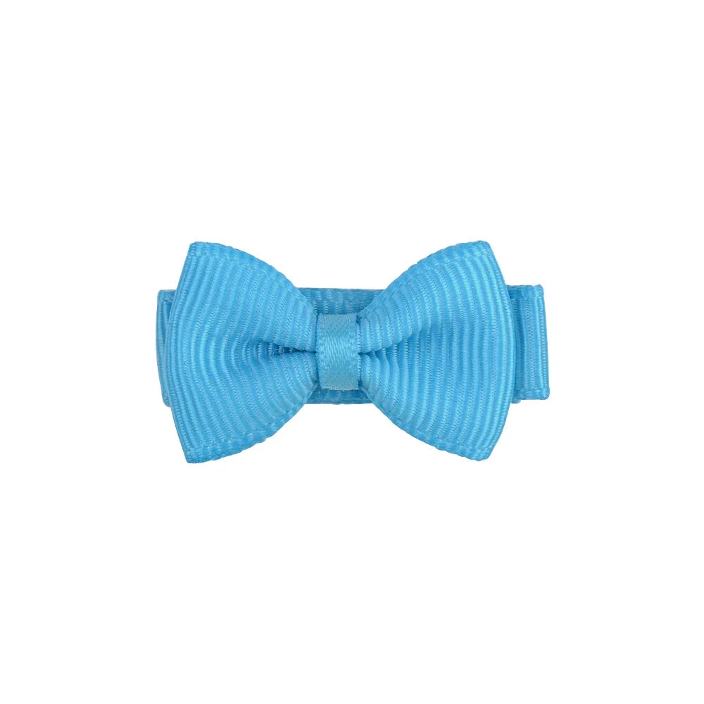 1.2 Inches Solid Colors Mini Hair Bows With Clip For Kids Girls Hairgrips Ribbon Covered Safety Bows Headwear Hair Accessories