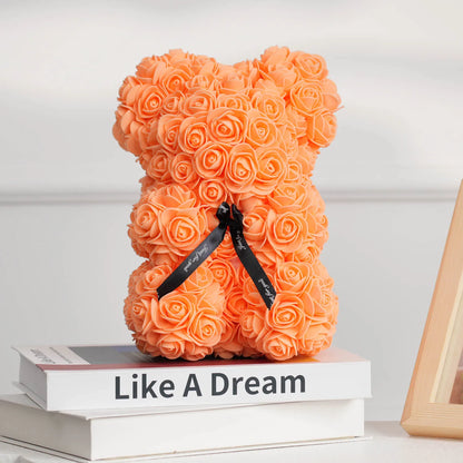 1PC Artificial Flower Eternal Rose Teddy Bear Mother's Day Birthday Valentine's Day Anniversary Gift Home Decoration
