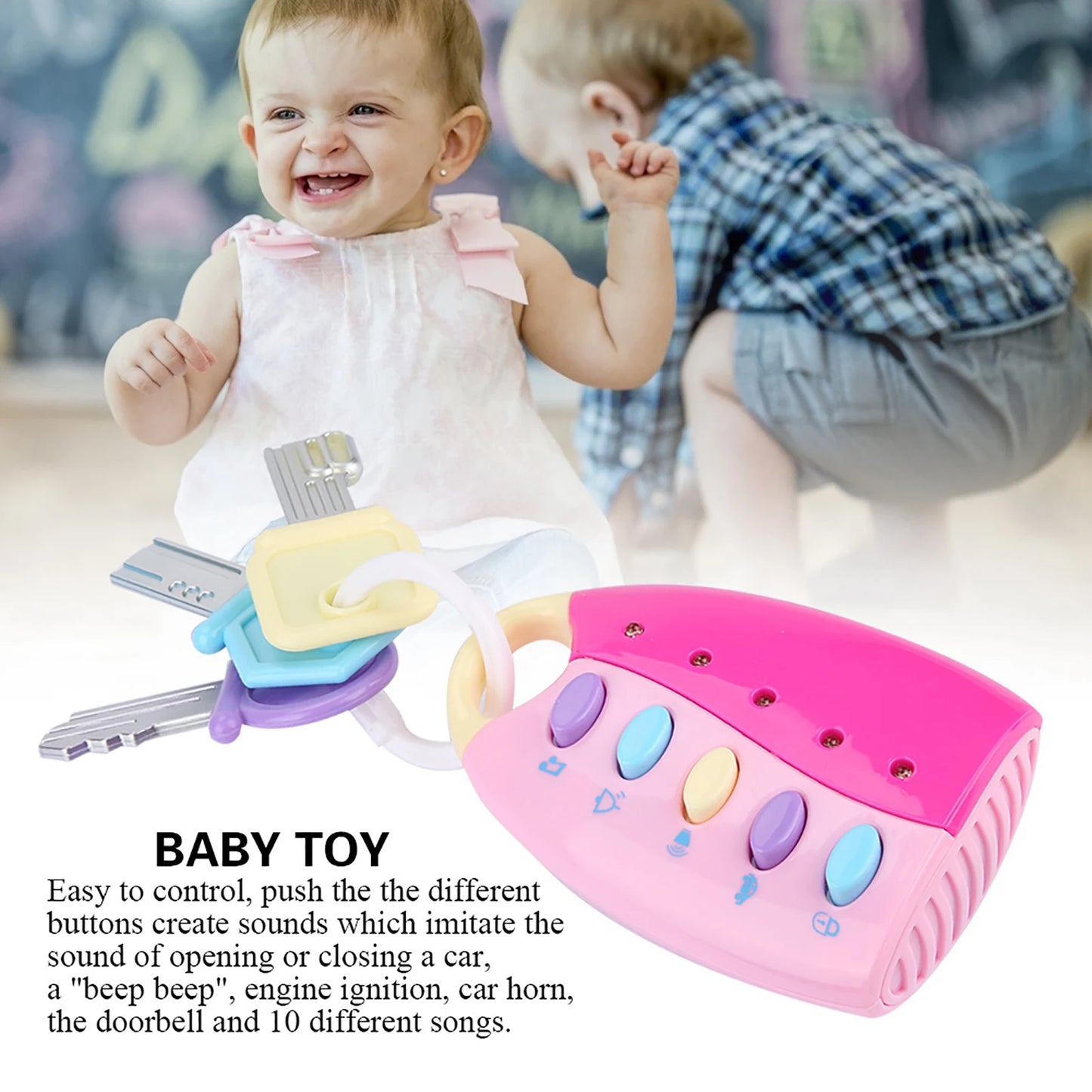 ZK30 Baby Toy Smart Key Remote Car Control Musical Pretend Play for Kids Education Toys