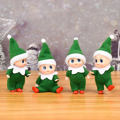 Christmas Baby Elf Dolls Mini Baby Pendants Merry Christmas Decor Gifts Festive Party Decoration Xmas Toys Gift For Kid Child