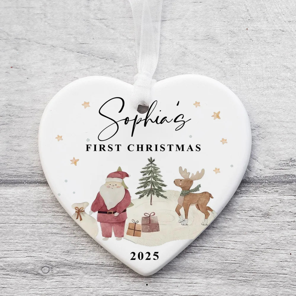 Baby Girl First Christmas Ornament Personalized Baby Christmas Ornament First Xmas Keepsake Gift Photography Accessories