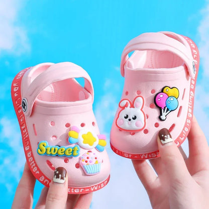 Summer Children Garden Slippers Shoes Boys&Girls Beach Sandal Kids Lightweight Breathable Cute Cartoon Slip Baby Slippers