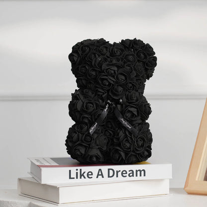 1PC Artificial Flower Eternal Rose Teddy Bear Mother's Day Birthday Valentine's Day Anniversary Gift Home Decoration