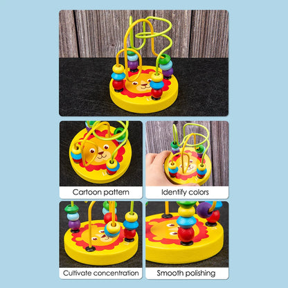 Montessori Baby Toys 9 in 1 Wooden Musical Set: Xylophone Rattle Drum Bell 3D Puzzles Sensory Learning Gifts for 0-12 Months 1-3