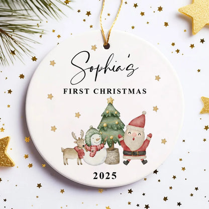 Custom Baby's First Christmas Baubles Custom Keepsake Christmas Ornament New Baby Gifts Xmas Holiday Gifts for Newborn