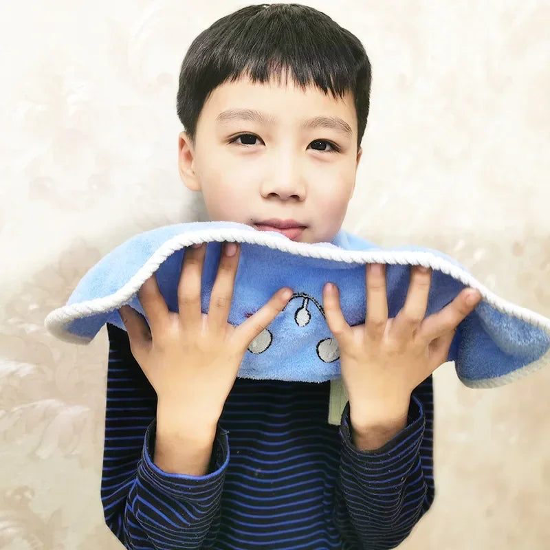 Baby Bibs for Children Washing Face Towel Soft Salive Towel Boys Girls Learning Brushing Teeth Towel for 3-8 Years Kids