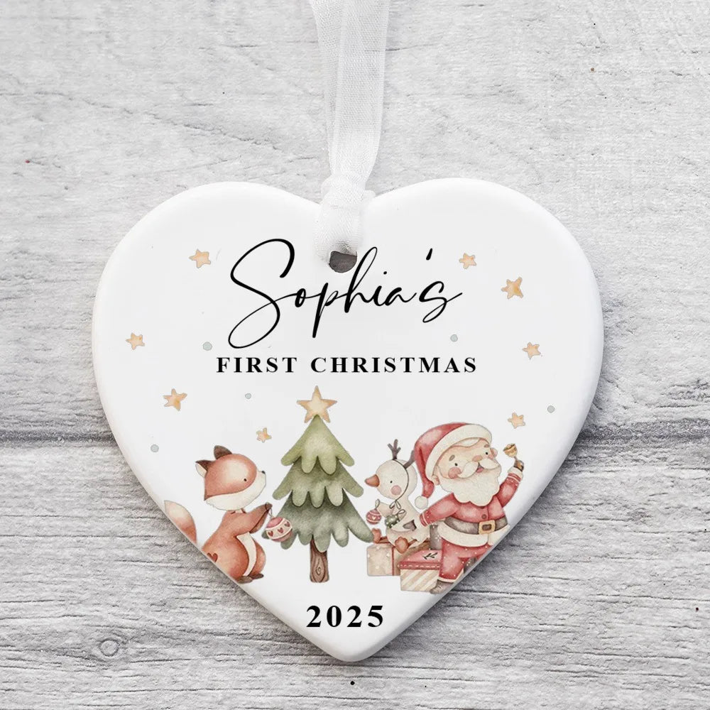 Baby Girl First Christmas Ornament Personalized Baby Christmas Ornament First Xmas Keepsake Gift Photography Accessories