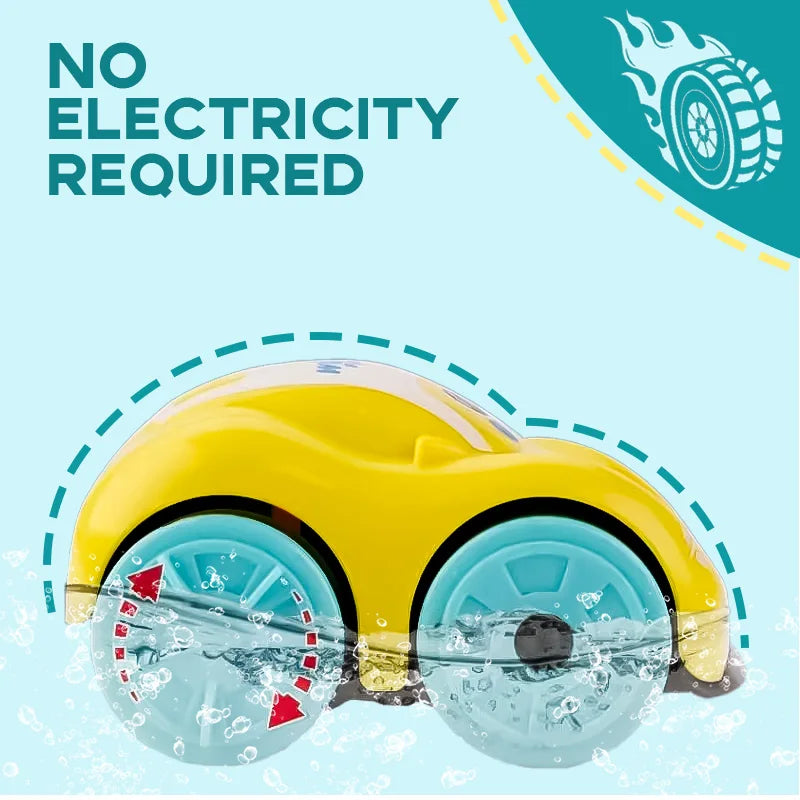 Amphibious Cars Bathroom Floating Clockwork Toy Car Baby Bath Toy Children Bathing Cute Swimming Water Playing Toy for Kids Gift