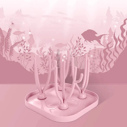 Baby Bottle Drying Rack Feeding Cup Holder Removable Tree Shape Rack Cleaning Pacifiers And Accessories Storage Drying Shelf