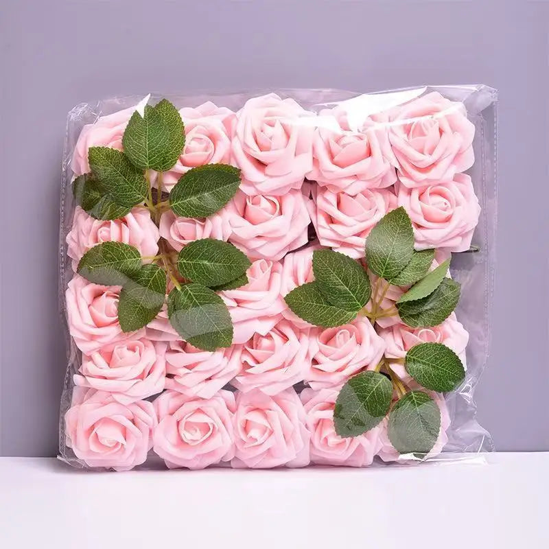 25pcs Artificial Flowers, Fake Flowers Roses W/stem For DIY Wedding Bouquets Centerpieces Arrangements Party Home Decorations