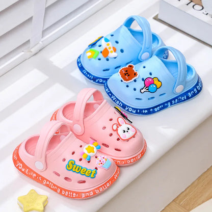 Summer Children Garden Slippers Shoes Boys&Girls Beach Sandal Kids Lightweight Breathable Cute Cartoon Slip Baby Slippers
