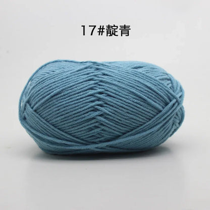 Likeecords 4-Strand  Milk Cotton Knitting Wool Yarn 60g/roll Soft Baby Yarn For Crochet Craft Sweater Hat Dolls
