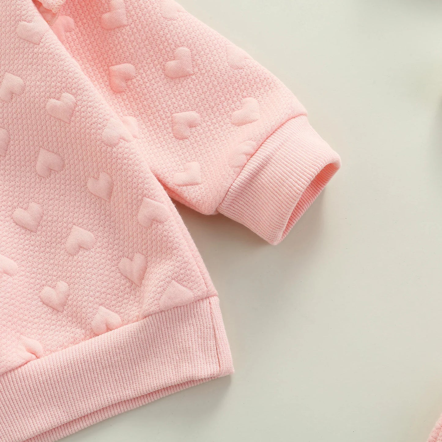 Autumn Baby Girl Heart Print Set