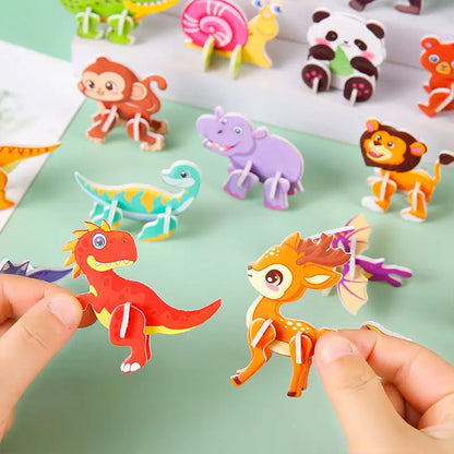 30Pcs Mini Animal DIY Jigsaw Puzzles Toys for Kids Birthday Party Favors Classroom Rewards Baby Shower Gifts Pinata Filler