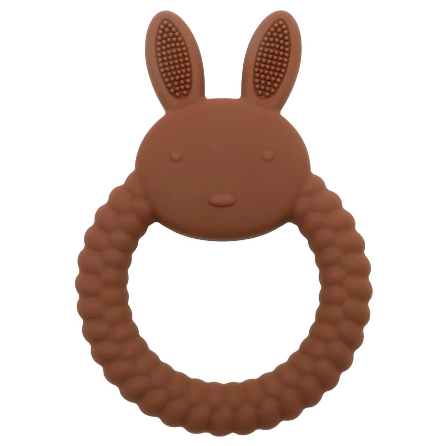 1Pcs Baby Teether Silicone Toy BPA Free Cartoon Rabbit Nursing Teething Gifts Baby Health Molar Chewing Newborn Accessories Toy