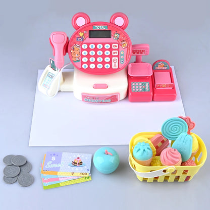 Kids Cash Register Playset with Shopping Cart and Accessories