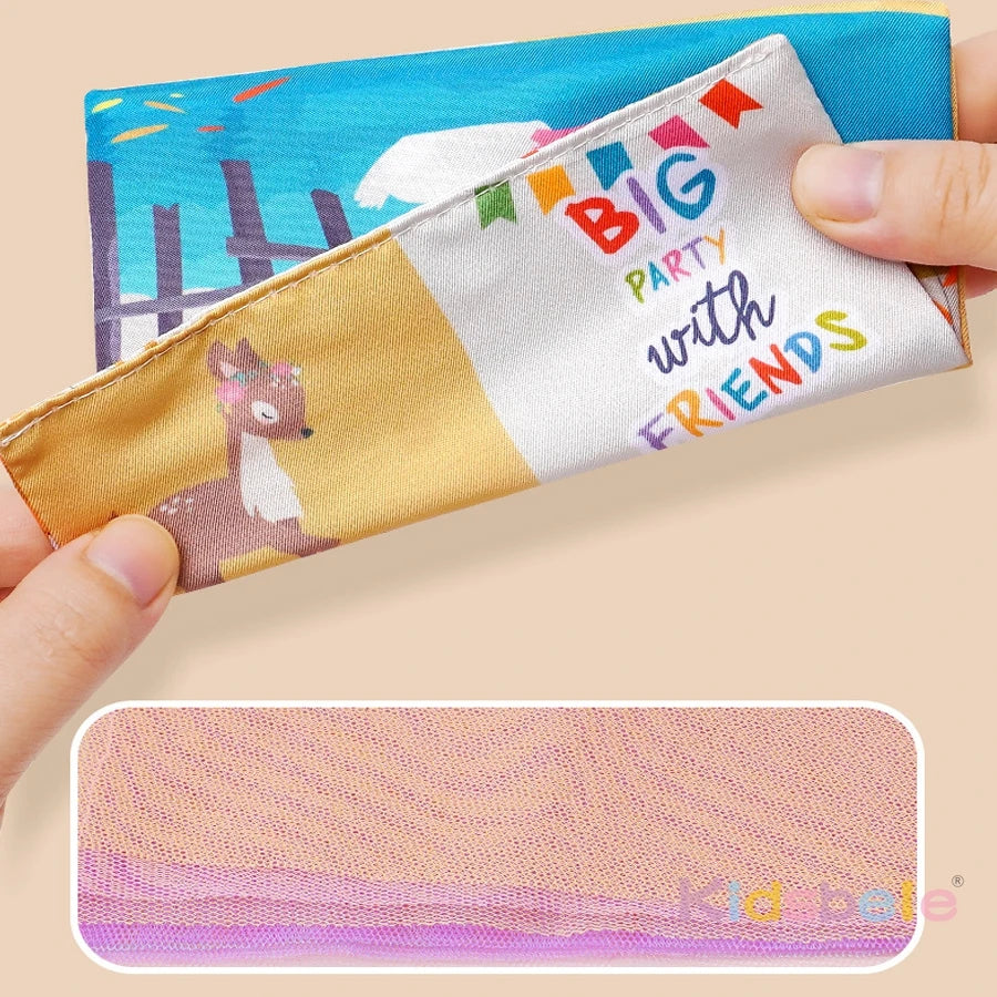 Baby Tissue Box Toy with Sensory Crinkle Paper | Montessori Soft Early Learning Toy for Infant Toddler | Pulling Game 6-18 Month