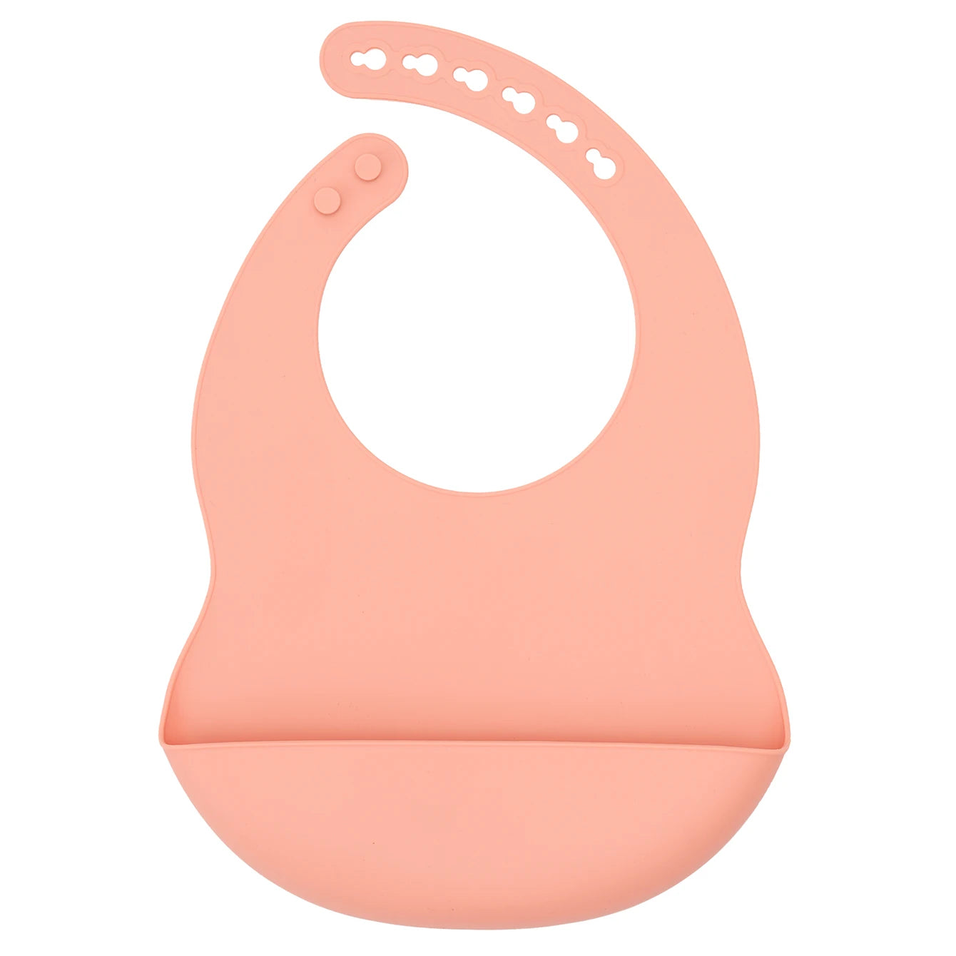 Color Kids 1PCS Silicone Baby Bib Adjustable Waterproof Feeding Bib BPA Free Soft Drool Bib Newborn Essentials Saliva Towel