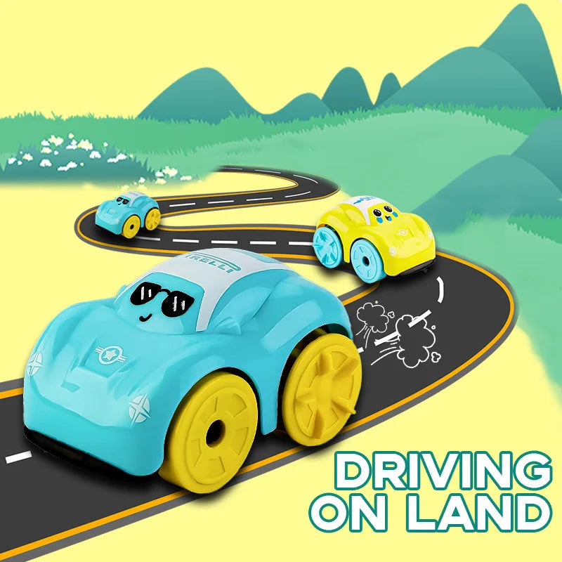 Amphibious Cars Bathroom Floating Clockwork Toy Car Baby Bath Toy Children Bathing Cute Swimming Water Playing Toy for Kids Gift