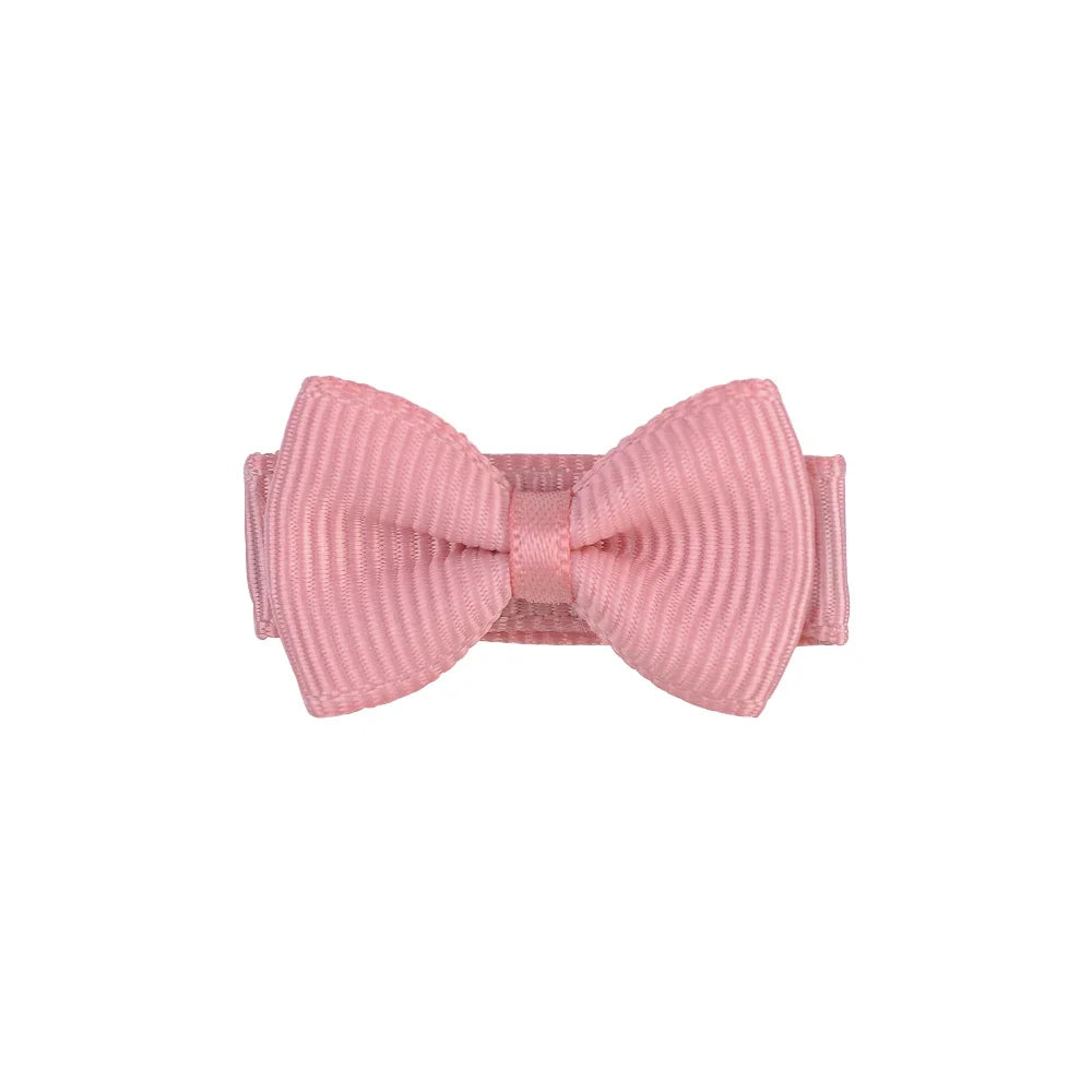 1.2 Inches Solid Colors Mini Hair Bows With Clip For Kids Girls Hairgrips Ribbon Covered Safety Bows Headwear Hair Accessories