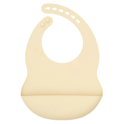 Color Kids 1PCS Silicone Baby Bib Adjustable Waterproof Feeding Bib BPA Free Soft Drool Bib Newborn Essentials Saliva Towel