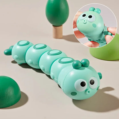 Cartoon Clockwork Caterpillar Crawling Toys Parent Child Interactive Cute Animal Baby Wind Up Toy for Kids Funny Gift