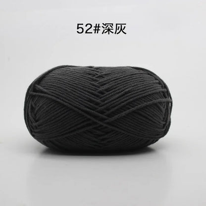 Likeecords 4-Strand  Milk Cotton Knitting Wool Yarn 60g/roll Soft Baby Yarn For Crochet Craft Sweater Hat Dolls