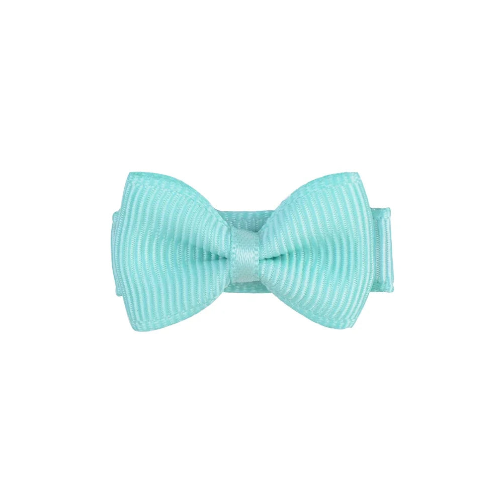 1.2 Inches Solid Colors Mini Hair Bows With Clip For Kids Girls Hairgrips Ribbon Covered Safety Bows Headwear Hair Accessories