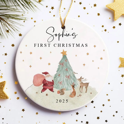 Custom Baby's First Christmas Baubles Custom Keepsake Christmas Ornament New Baby Gifts Xmas Holiday Gifts for Newborn